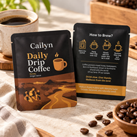 Sachets d'emballage personnalisés pour café filtre, sachets plastiques haute barrière pour filtres à café à oreilles suspendues
