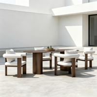 Ensemble de mobilier de jardin : tables et chaises d'extérieur en aluminium pour terrasse, idéal pour hôtels et espaces extérieurs