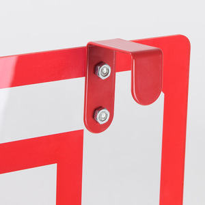 Aro de Baloncesto Montado en Pared con Borde Rojo y Red para Niños, Juego Interior y Exterior de 8 a 13 Años, Tablero Transparente - Product Image 2