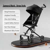 Poussette bébé légère de haute qualité à 4 roues, pliable, chariot de luxe avec cadre en alliage d'aluminium, poussette simple pour enfants