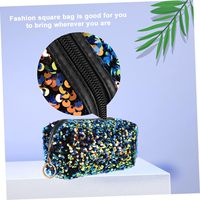 Vente en gros de grande capacité à la mode pour femmes portable pour trousse de toilette paillettes paillettes fermeture éclair stockage de voyage sac cosmétique
