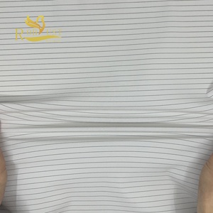 Fil conducteur en <span class=keywords><strong>nylon</strong></span> uni et élasthanne, bande de 6 mm, tissu extensible antistatique, tissu ESD blanc pour vêtements de laboratoire - Product Image 2