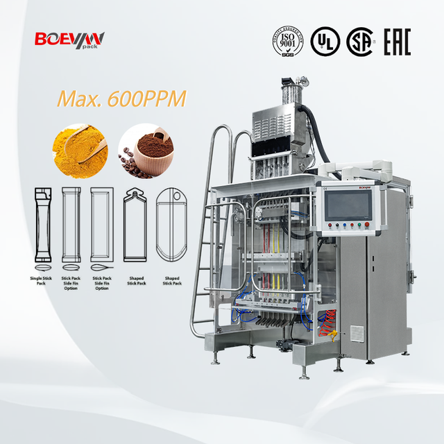 240PPM VFFS Multilane Packaging Machine 2/4/6/8/16 Lanes Vertical Sachet Drink Juice Powder Stick Packing Machine ISO