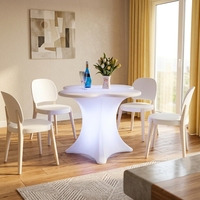Tables LED d'extérieur imperméables en forme de fleur, 16 couleurs, mobilier d'extérieur