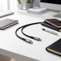 Câble USB-C en silicone ultra fin OD 4,5 mm 240W USB4 Gen3*2 40 Gbps USB C vers USB C avec affichage Premium 8K