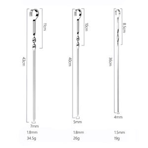 Brochetas Profesionales de Acero Inoxidable de 36/40/43 cm de Ancho para Barbacoa, Brochetas para <span class=keywords><strong>Kebab</strong></span>, para Cocina al Aire Libre - Product Image 2