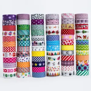 Decoration Colorful Art Design Removable Floral Stickers Custom Printing Washi Tapes