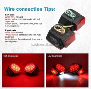 12V <span class=keywords><strong>remorque</strong></span> Led lumières carré LED Submersible <span class=keywords><strong>gauche</strong></span> et droite feux <span class=keywords><strong>de</strong></span> <span class=keywords><strong>remorque</strong></span> Stop queue clignotants camion <span class=keywords><strong>remorque</strong></span> - Product Image 6