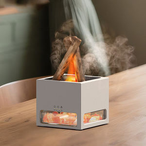 Diffusore di Aromi con Luci Colorate, Simulatore di Falò da Tavolo, Diffusore di <span class=keywords><strong>Oli</strong></span> <span class=keywords><strong>Essenziali</strong></span> con Effetto Fiamma e Pietra di Sale - Product Image 3