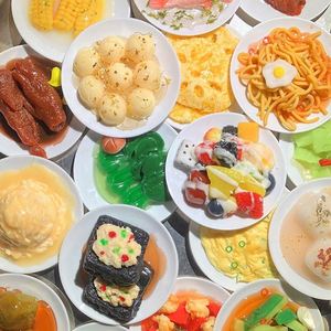 Juguete de descompresión TPR: Nuevo y adorable modelo de plato de comida china simulada, mini adorno de comida simulada. - Product Image 5
