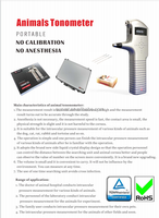 EURVET Vet Veterinary Tonometer Handheld Animal Fast IOP Measurement Pet Hospital Laboratory Family Pet Use Easy Operation