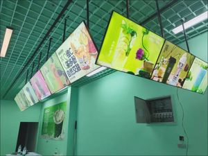 ป้ายเมนู LED ดิจิตอลบางเฉียบ 60-120 ซม. กรอบอะลูมิเนียม 5 มม. ติดเพดาน สำหรับร้านชานม - Product Image 3