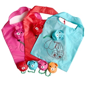 Bolsa de Compras con Estampado de Animales de Dibujos Animados, Personalizada, 190T 210D, Plegable, de Poliéster, Bolsas de Supermercado Plegables - Product Image 1