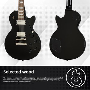 กีตาร์ EB Yao Night Black Maple & Mahogany สำหรับผู้ชายและผู้หญิง Pufeng - Product Image 4