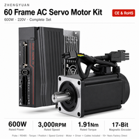 Vente directe d'usine ZHENGYUAN Kit de moteur servo AC monophasé 600W à haute vitesse jusqu'à 3000 tr/min