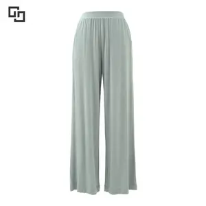 Leggings personnalisés en vrac pantalon de pyjama en coton doux pantalon de nuit pantalon de pyjama pour femmes pantalon à jambes larges quotidien ample à séchage rapide