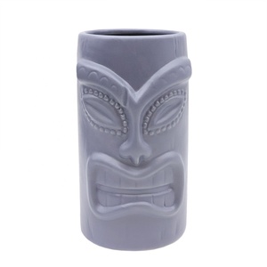 Mug Tiki en Céramique Perlée Mate, Design <span class=keywords><strong>Original</strong></span> Fait Main Hawaïen, Vente en Gros Personnalisée pour Cocktails - Product Image 1