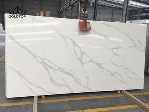 GOLDTOP OEM/ODM quartz Cuarzo carrera blanc grande plaque surface polie calacata Quartz pour comptoirs <span class=keywords><strong>cuisine</strong></span> - Product Image 5