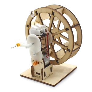 Kit de modèle de générateur à manivelle en bois, jouet éducatif scientifique pour enfants de 7 à 9 ans, apprentissage STEAM, expérience scientifique DIY - Product Image 1