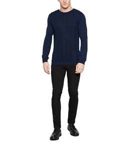 Pull personnalisé pour homme, automne-hiver, broderie intégrale du logo, mode décontractée, épais, anti-boulochage, tricoté en spandex/polyester, grande taille - Product Image 1