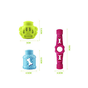 Giocattolo per cani 3 pezzi TPR trattamento interattivo dispensazione cane Chew Puzzle Set eco-friendly palla Stick Tower - Product Image 6