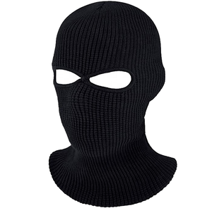 Balaclava en tricot personnalisée avec logo brodé, pour l'hiver, à trois trous, pour hommes et femmes, pour les sports - Product Image 3
