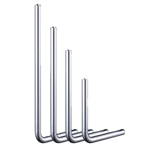 Tuyau de chasse d'eau pour toilettes à la turque 32 mm en acier inoxydable 304, en forme de L, à fixation murale, avec valve à pédale, économie d'eau - Product Image 1