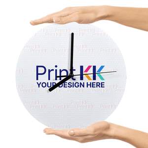 Reloj de pared grande moderno de MDF con imagen personalizada Print Kk, con pantalla de cuarzo para sala de estar, hecho en EE. UU. - Product Image 3