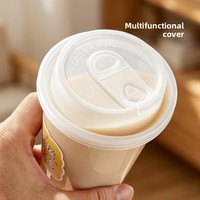 90mm ronde, transparante, dikke plastic milk tea beker, wegwerpbaar, hoge transparantie, geschikt voor bubble tea, sap en koffie