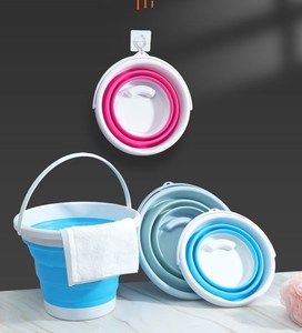 Seau en silicone pliable 10L seau à eau en plastique PP de forme carrée multi-usages pour la plage, le camping et d'autres activités de plein air - Product Image 3