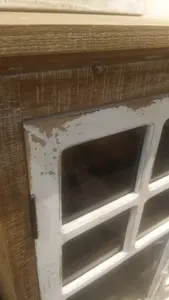 INNOVA Retro Solid Wood <b>Storage</b> Sideboard <b>Cabinet</b> for Living Room Rustic Antique Design <b>with</b> White <b>Door</b> Large Capacity - Product Image 3