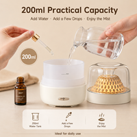 Diffuseur d'arômes à télécommande de 200 ml, humidificateur avec lumière LED à 7 couleurs, brumisateur d'huiles essentielles