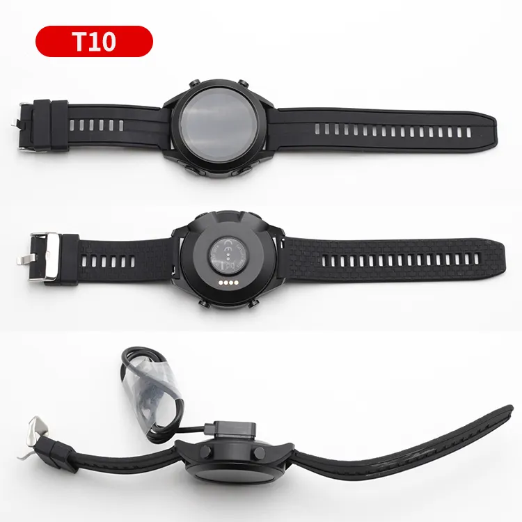 T10 новейшая модель мужские наручные часы 2 в 1 Лучшие водонепроницаемые Игровые наушники Смарт-часы с наушниками оптом