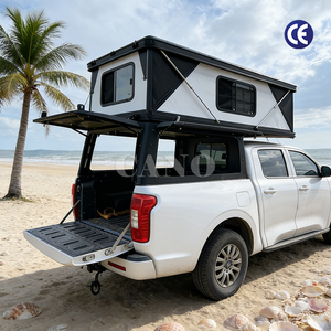 Slide-In <strong>Truck</strong> Bed Pickup Canopy Rooftop <strong>Tent</strong> Aluminum <strong>Camper</strong> with RTT for Overland Travel Family Camping Tacoma, F150, Ranger - Product Image 1