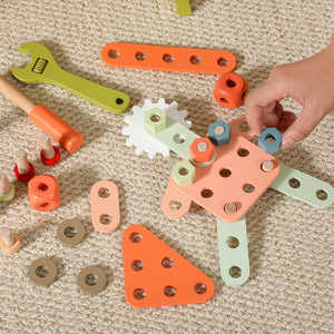 Table à outils d'établi verte incluse Playhouse en bois pour <span class=keywords><strong>enfants</strong></span> avec jouets d'entraînement manuel de capacité cérébrale modèle jouet pour <span class=keywords><strong>enfants</strong></span> - Product Image 3