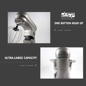 Batteur sur socle Dsp 10L 2000W avec bol en acier inoxydable et tête inclinable pour cuisine - Product Image 3