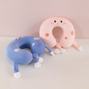 Almofada de Pescoço em Espuma Viscoelástica Personalizada com Tema Animal, em Formato de U, Macia, para Viagem, Apoio de Cabeça, Pelúcia Recheada para Dormir e Descansar - Product Image 3