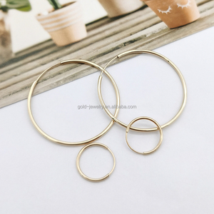 Trendy 30mm 14K Gold <strong>Hoop</strong> <strong>Earring</strong> <strong>Tiny</strong> 12mm <strong>Earrings</strong> <strong>Hoop</strong> 14K Solid Gold <strong>Hoop</strong> <strong>Earrings</strong> Wholesale - Product Image 3