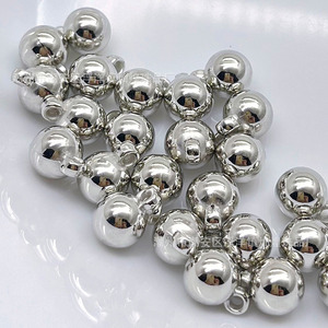 Silver Plated Round Loose Beads 10mm Hole For DIY Jewelry Making <b>Bracelet</b> Necklace Findings - Product Image 1