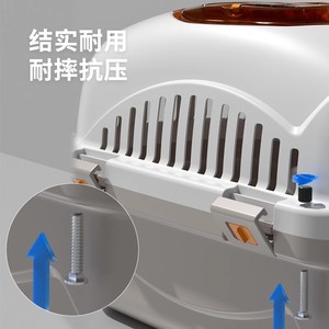 Portable <b>cat</b> carrier, <b>cat</b> <b>cage</b>, large-sized <b>cat</b> box, breathable pet carrier. - Product Image 1