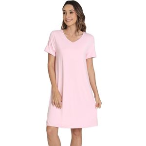 Camisón de Manga Corta para Mujer BambooBud, Corte Holgado, Viscosa de Bambú, Ropa de Dormir, Pijama, Tallas S a XXL - Product Image 1