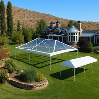Tente à cadre en aluminium 30x50 Tente de fête de mariage en aluminium à dessus transparent en PVC imperméable de haute qualité