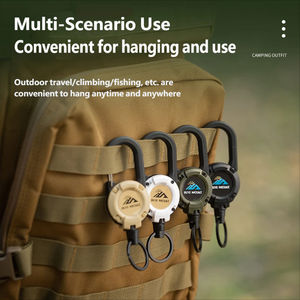 Porte-clés rétractable multifonctionnel avec mousqueton personnalisé pour les sports de plein air, le camping, la randonnée, la pêche et l'escalade - Product Image 3