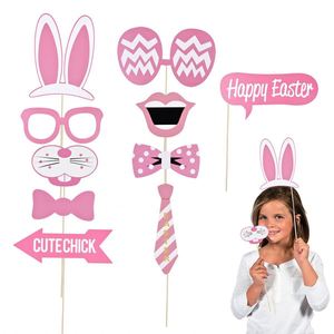 Kit de 35 Accesorios para Fotomatón, Decoración para Fiestas de Pascua, Conejo, Huevos Coloridos, Regalo para Fotografías - Product Image 4