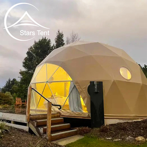 Dôme de glamping de luxe haute résistance 5M avec salle de bain, tente mobile en toile PVC, <span class=keywords><strong>igloo</strong></span> géodésique, domos pour la maison - Product Image 3