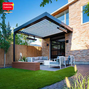 Pérgola Motorizada para Restaurante con Techo de Láminas Ajustables de 20 por 30 Pies, Impermeable, con Cerramiento de Láminas, Precio a Miami, Florida - Product Image 5