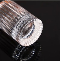 Flacon de parfum cylindrique cannelé avec bouchon rond doré – Design haut de gamme, logo personnalisé OEM et boîte en carton