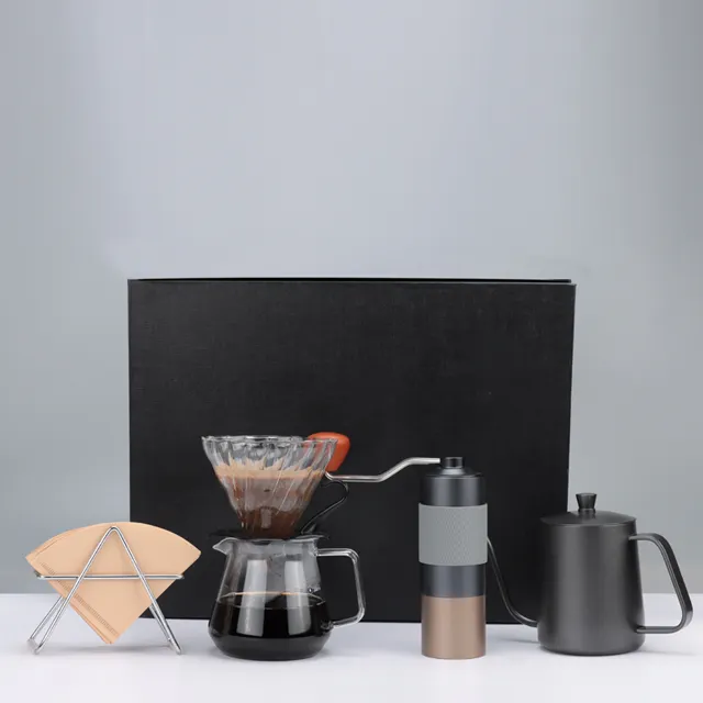 ชุดเครื่องทำกาแฟแบบดริปสำหรับเดินทางอื่นๆชุดเครื่องชงกาแฟกาต้มน้ำแบบรินแต่งโลโก้ได้