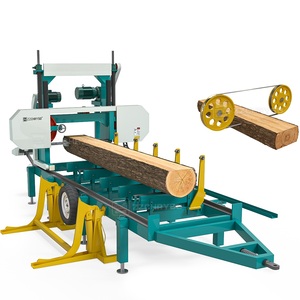 Electric Horizontal <strong>Band</strong> <strong>Saw</strong> Wood Cutting Machine <strong>Band</strong> Sawmill - Product Image 1