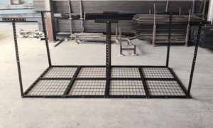 Customized Adjustable 4x8 Overhead Storage Rack Hanging Ceiling <strong>Shelving</strong> with Wire <strong>Mesh</strong> for Garage Lifted Ceiling Rack - Product Image 3
